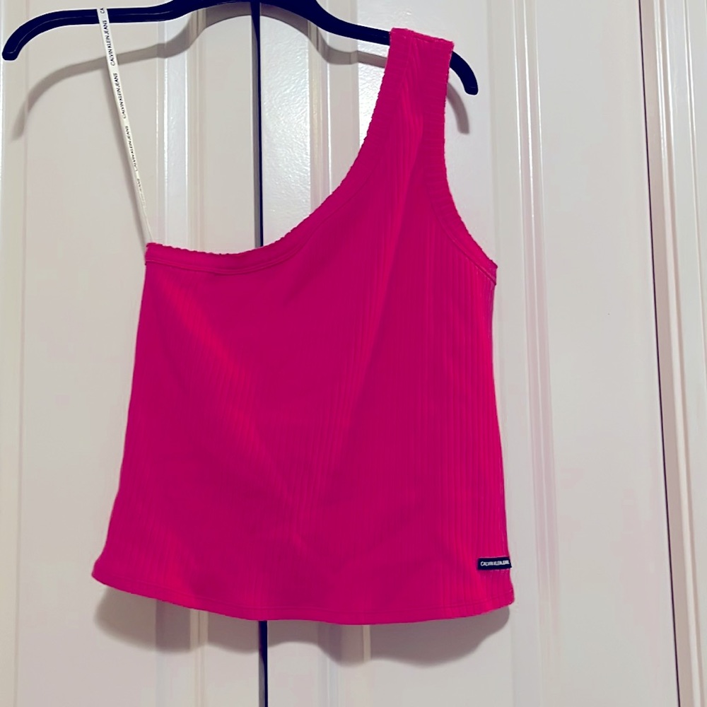 Nwt Calvin Klein Jean, Hot pink, one shoulder tube top